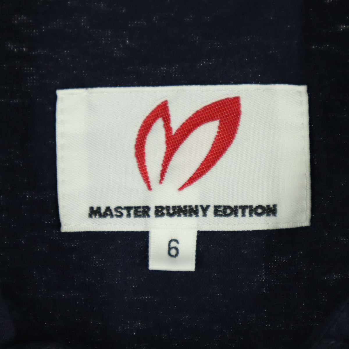 MASTER BUNNY EDITION マスターバニーエディション 刺繍 ゴルフ 半袖 ポロシャツ ネイビー メンズ