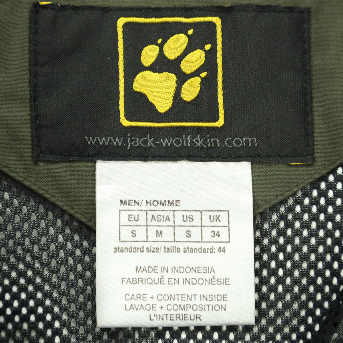 美品 Jack Wolfskin ジャックウルフスキン 長袖 マウンテンパーカー M カーキ メンズ