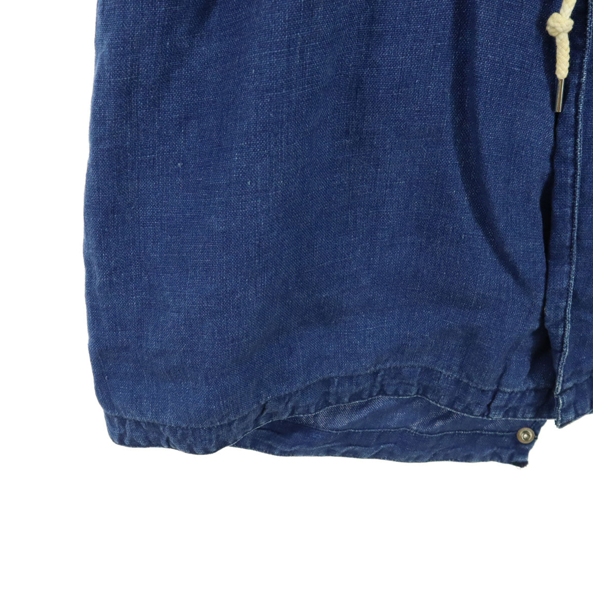 varde77 バルデセブンティセブン 日本製 長袖 リネン モッズコート 2 ブルー インディゴ メンズ