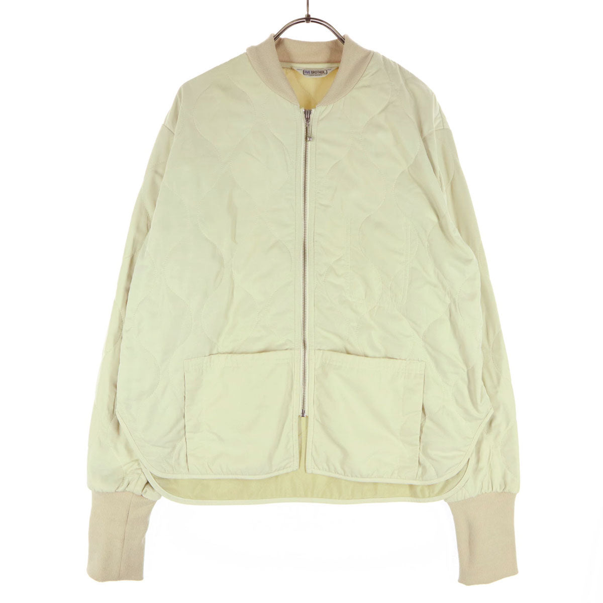 FIVE BROTHER ファイブブラザー 22FW 長袖 キルティングジャケット M アイボリー レディース