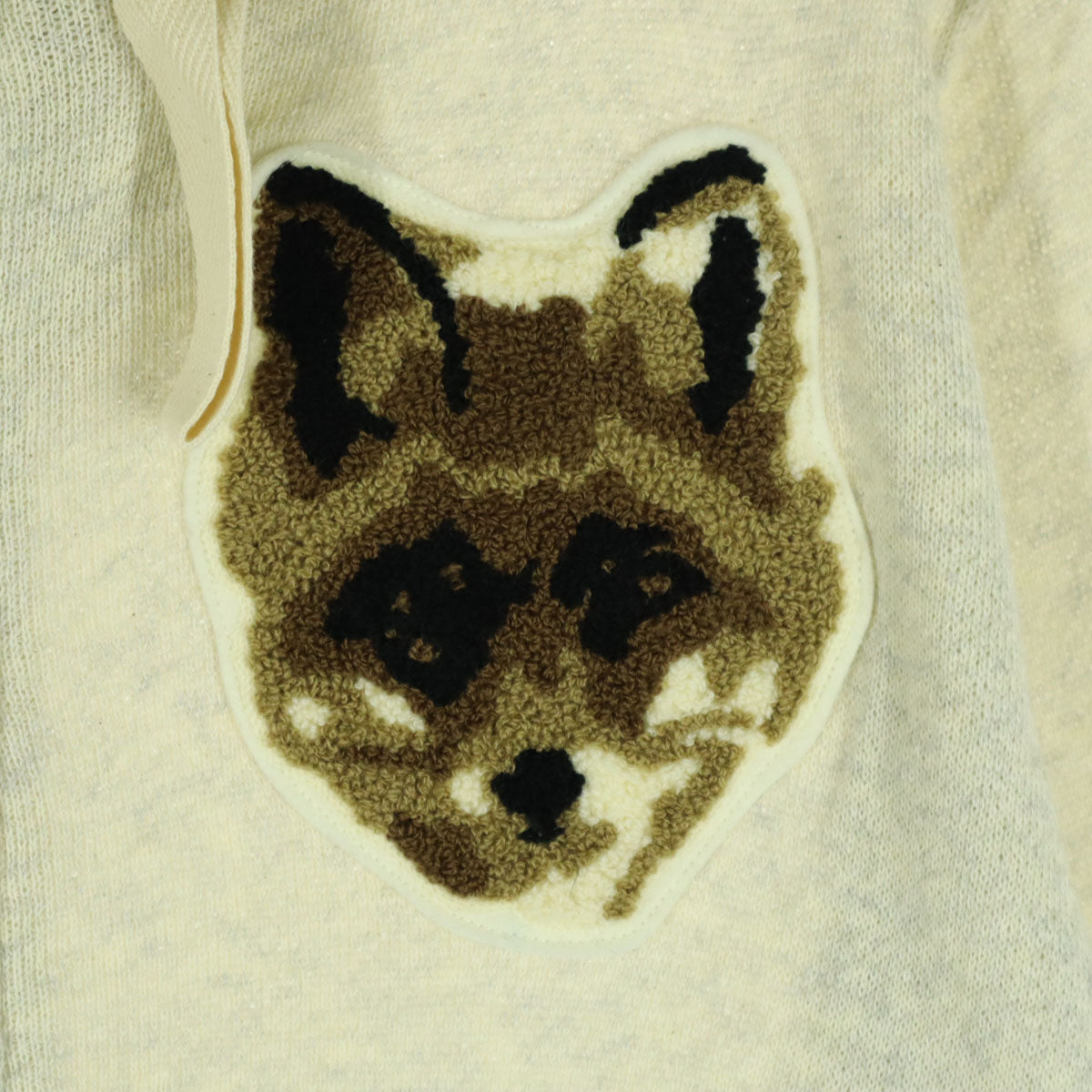 未使用 FINGER FOX AND SHIRTS フィンガーフォックスアンドシャツ 日本製 ワッペン 長袖 ジップパーカー M ホワイト系 メンズ