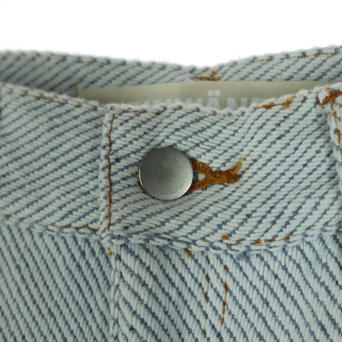 美品 LEINWANDE ラインヴァンド 日本製 デニムパンツ S ホワイト系 レディース