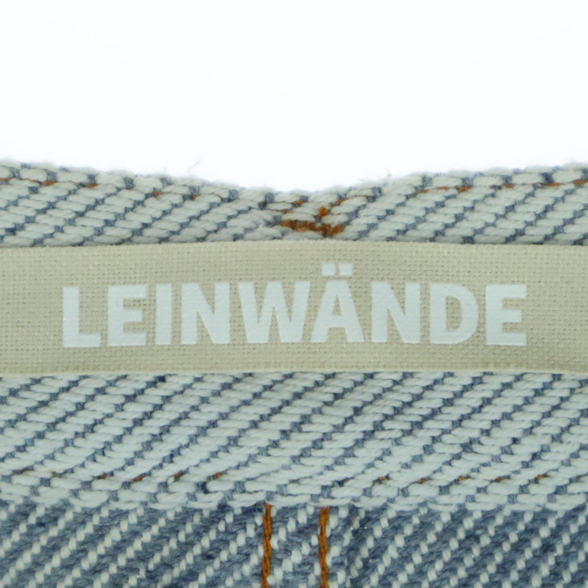 美品 LEINWANDE ラインヴァンド 日本製 デニムパンツ S ホワイト系 レディース