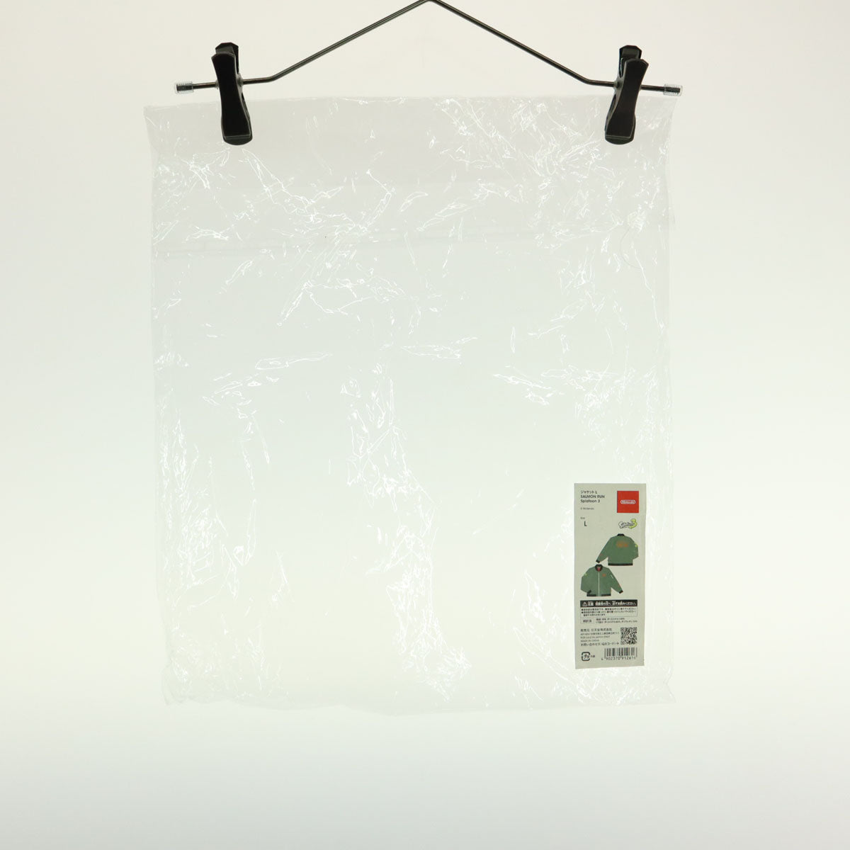 美品 Nintendo 任天堂 SALMON RUN Splatoon3 刺繍 長袖 ブルゾン L カーキ ジャケット スプラトゥーン 外袋付 メンズ