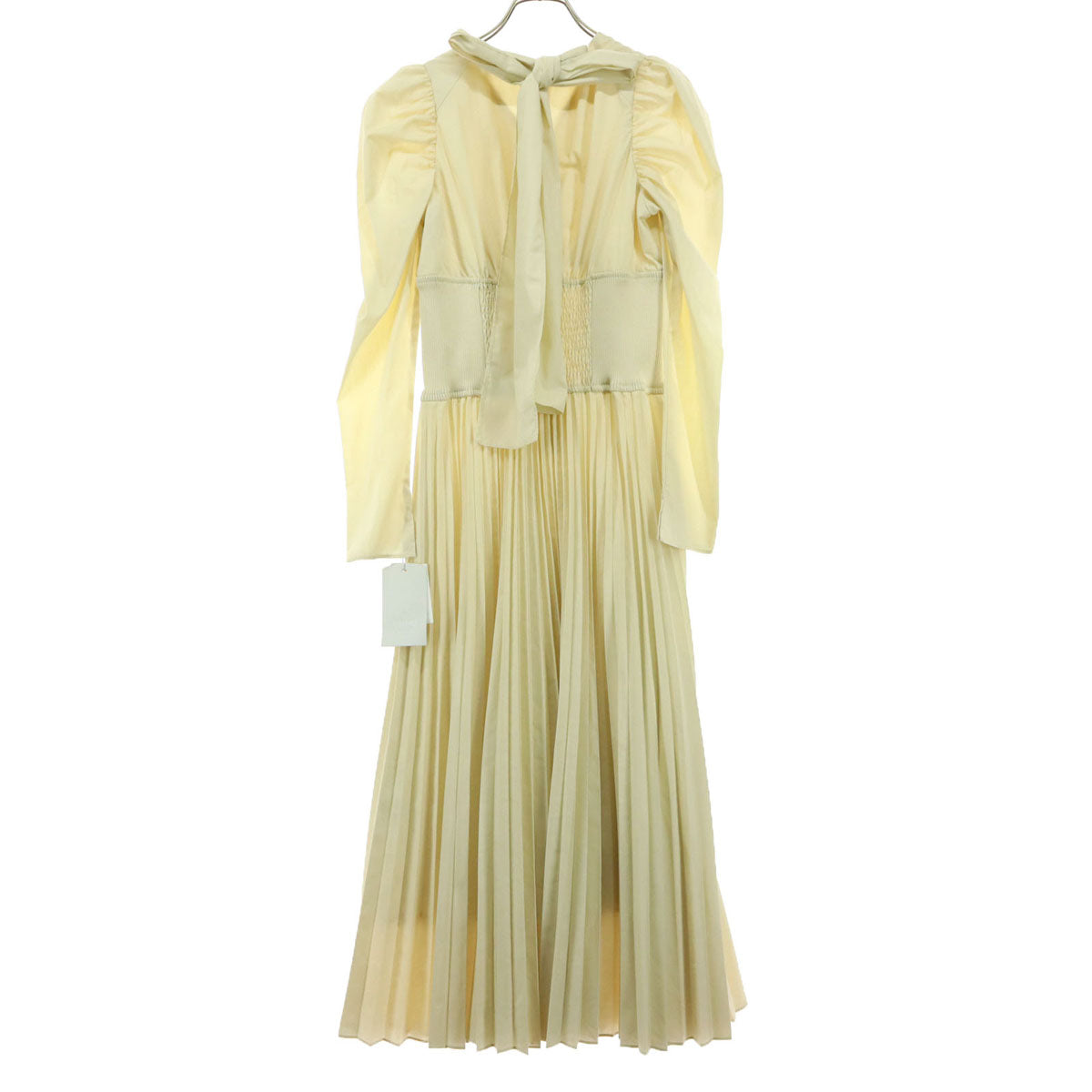 未使用 CELFORD セルフォード 長袖 ロングワンピース 36 ホワイト系 プリーツスカート レディース