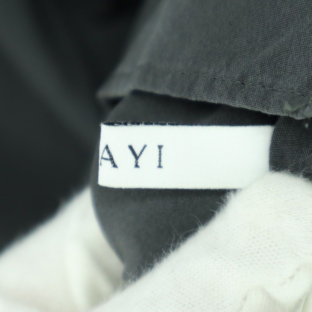 ANAYI アナイ 長袖 ブラウス 38 グレー ハーフボタン レディース