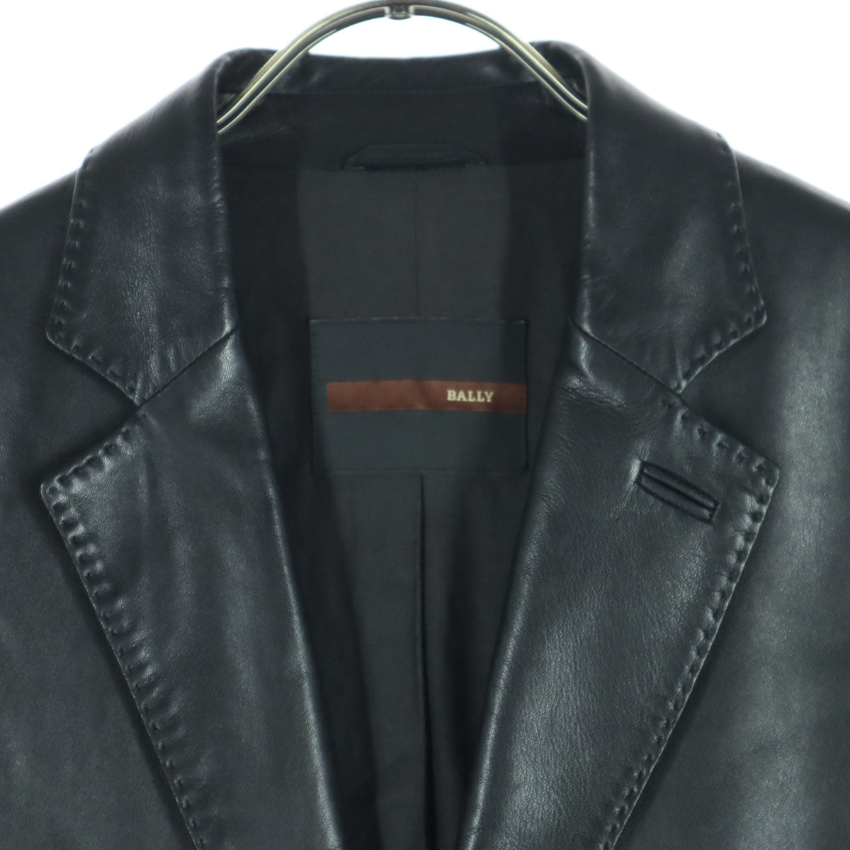 BALLY バリー イタリア製 長袖 レザージャケット 38 ブラック メンズ