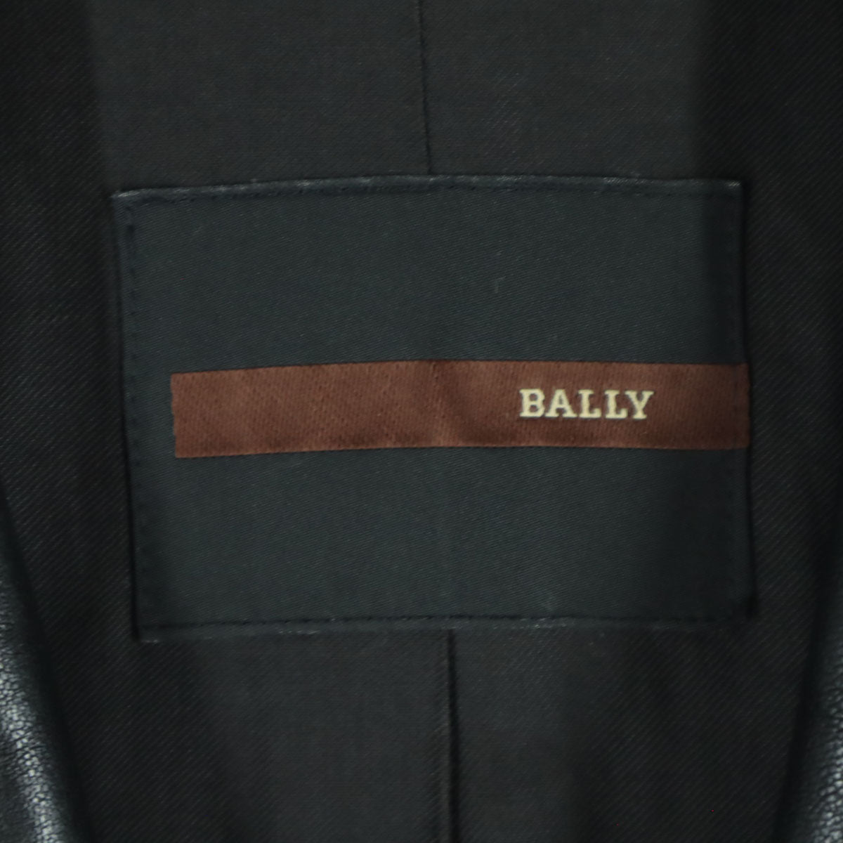 BALLY バリー イタリア製 長袖 レザージャケット 38 ブラック メンズ