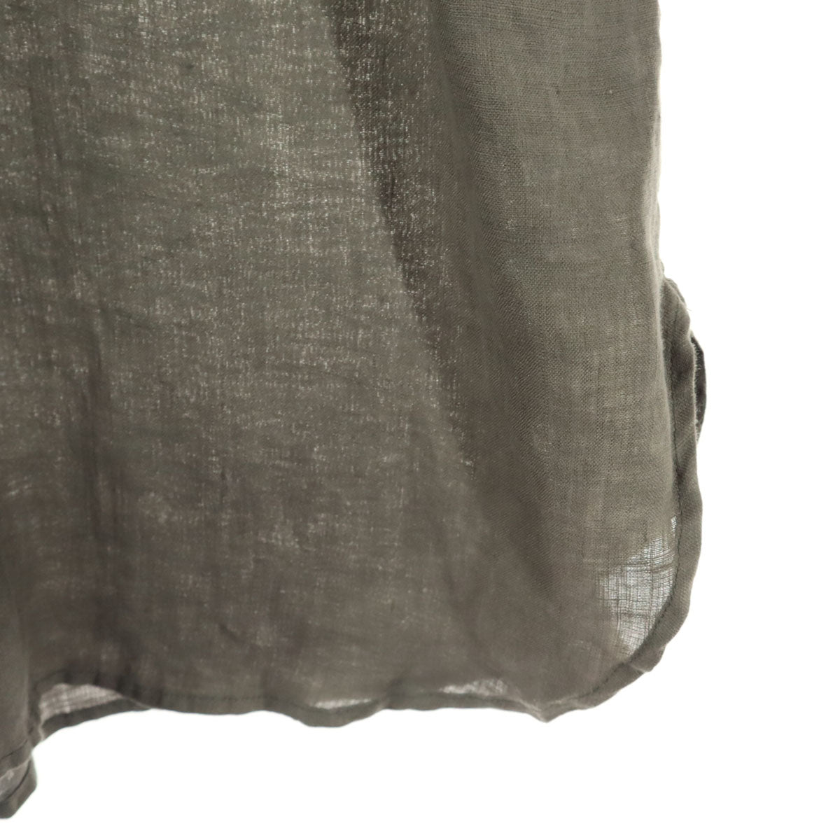 未使用 Mila Owen ミラオーウェン 長袖 リネンシャツ F ブラウン 09WFB221042 レディース