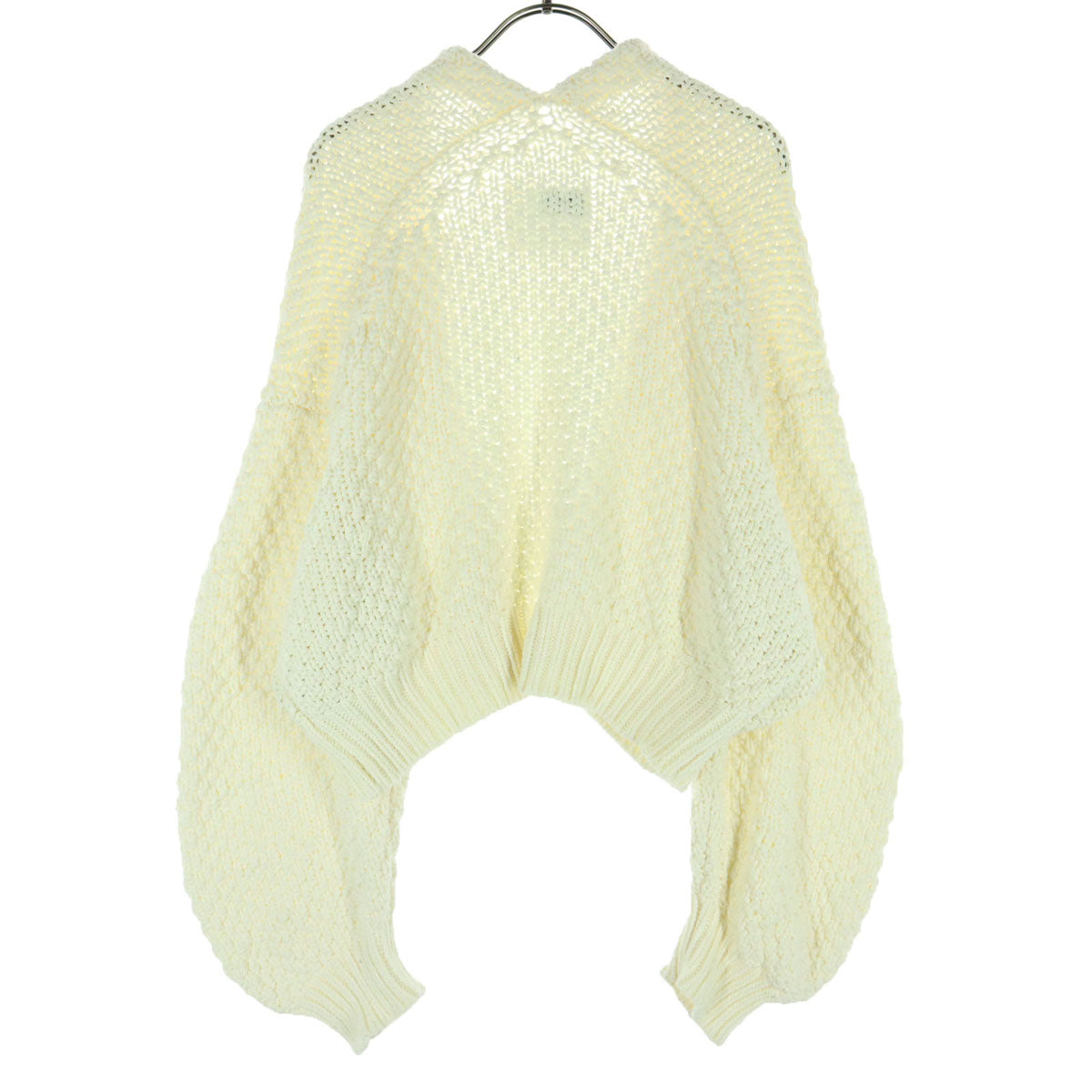 美品 FRAY I.D フレイアイディー 長袖 ニットカーディガン F ホワイト FWNT231219 レディース