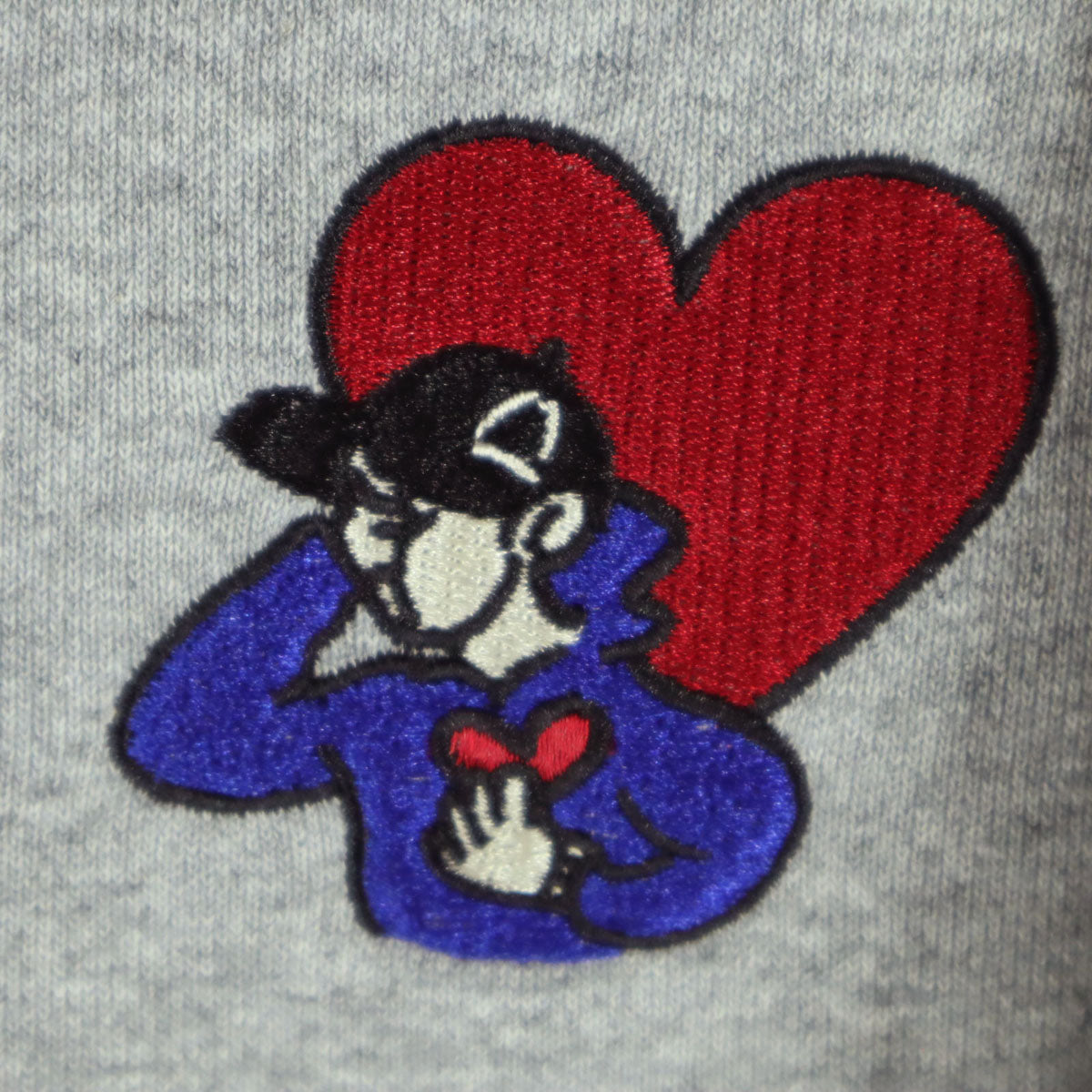 FREAK'S STORE フリークスストア KAOYORINAKAMI カオヨリナカミ コラボ ワンポイントロゴ 長袖 ハーフジップ トレーナー L グレー レディース