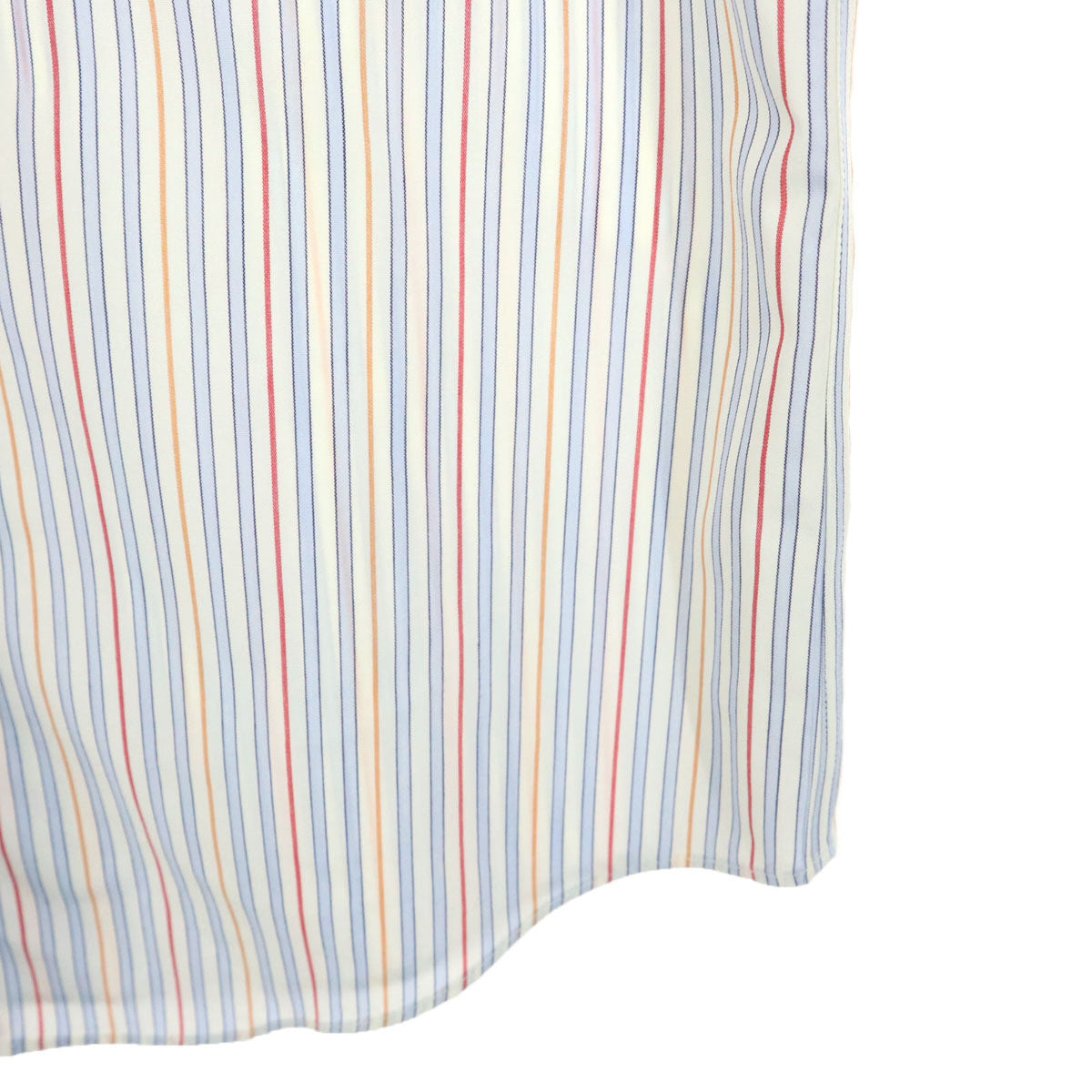 未使用 Brooks Brothers ブルックスブラザーズ ストライプ柄 長袖 コットンシャツ L ブルー系 胸ポケット メンズ