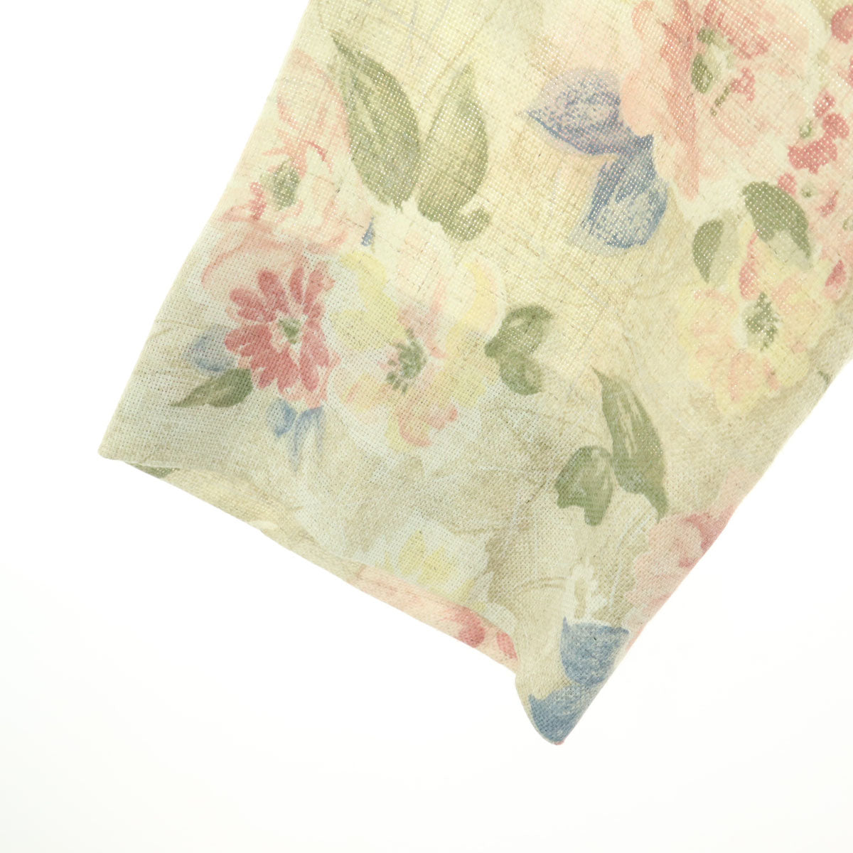 Joanna ジョアンナ 80s 90s オールド USA製 花柄 長袖 テーラードジャケット 20w ベージュ系 レディース