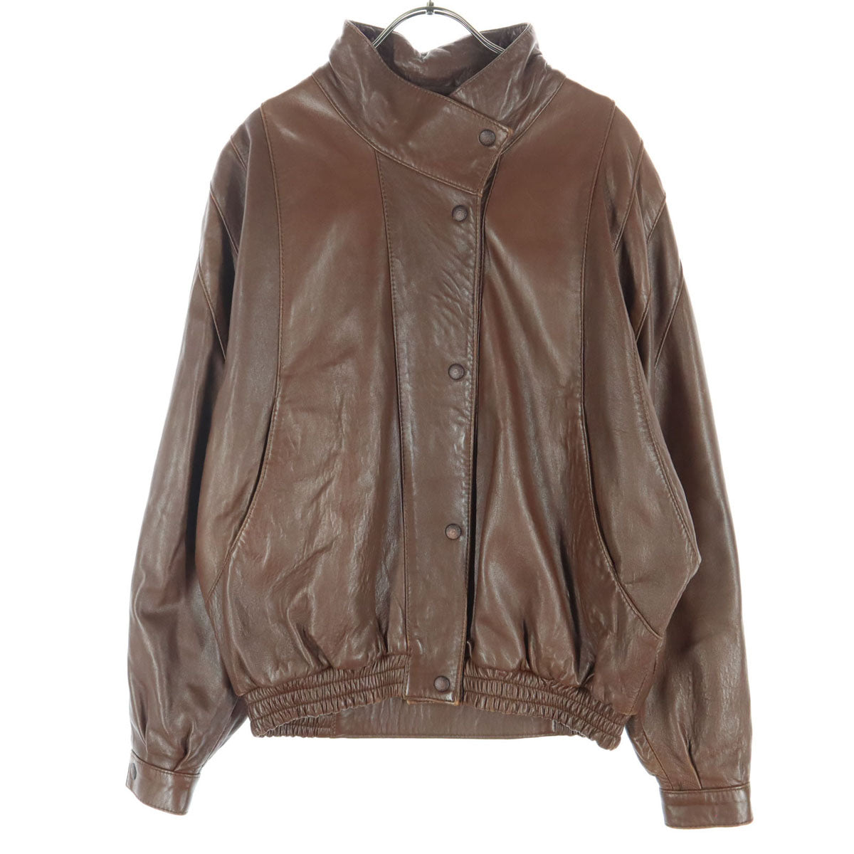 ArtesaniaTextil スペイン製 長袖 レザージャケット M ブラウン レディース