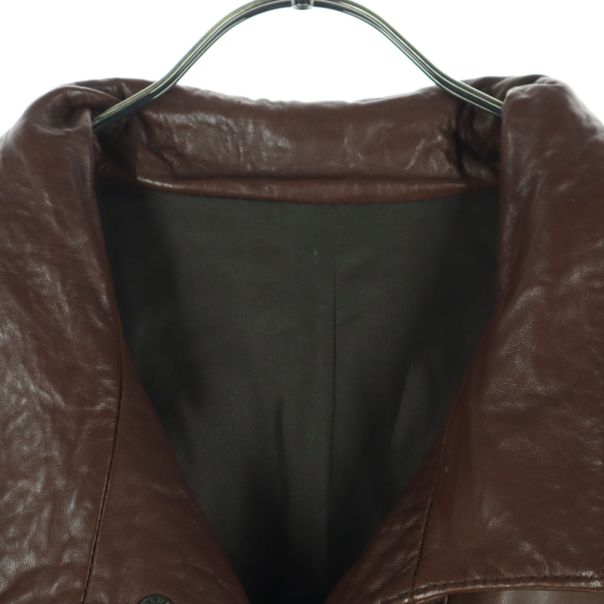 ArtesaniaTextil スペイン製 長袖 レザージャケット M ブラウン レディース