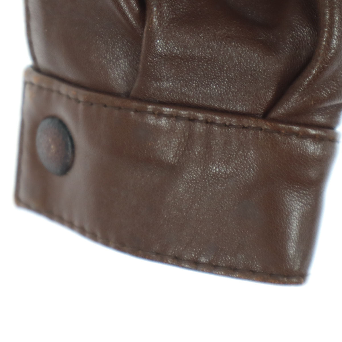 ArtesaniaTextil スペイン製 長袖 レザージャケット M ブラウン レディース