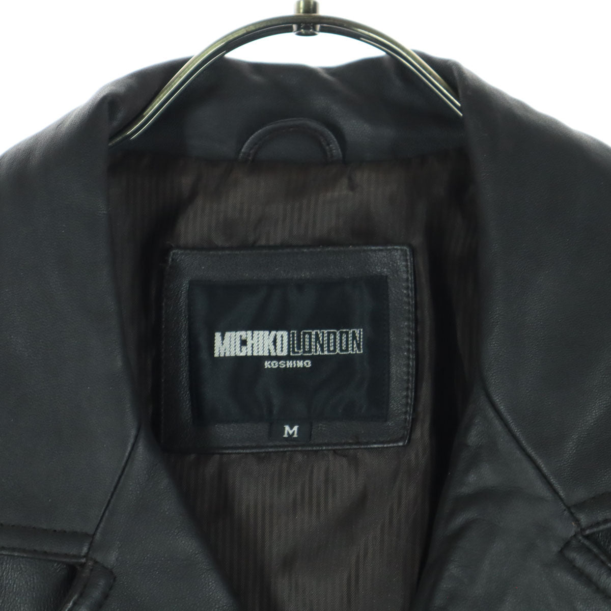 MICHIKO LONDON ミチコロンドン 長袖 レザージャケット M ブラウン メンズ