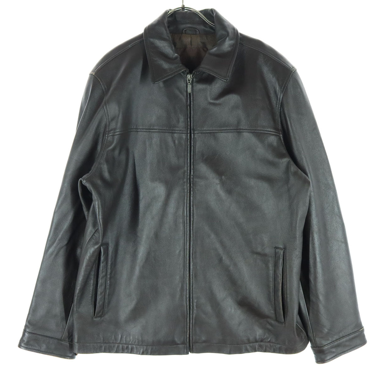 ALLEN JOLLY アレンジョリー 長袖 レザージャケット L ブラウン メンズ