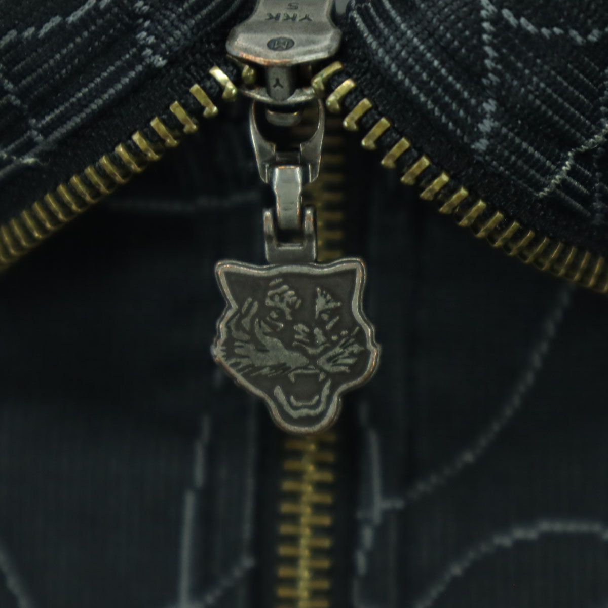 ONITSUKA TIGER オニツカタイガー 総柄 長袖 ジップジャケット L ブラック系 レディース