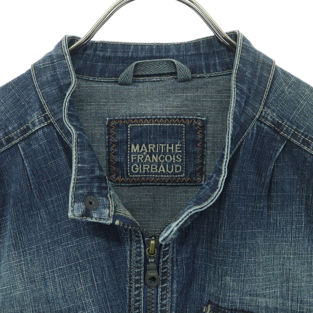MARITHE + FRANCOIS GIRBAUD マリテフランソワジルボー 長袖 デニムジャケット M ブルー ジップアップ メンズ