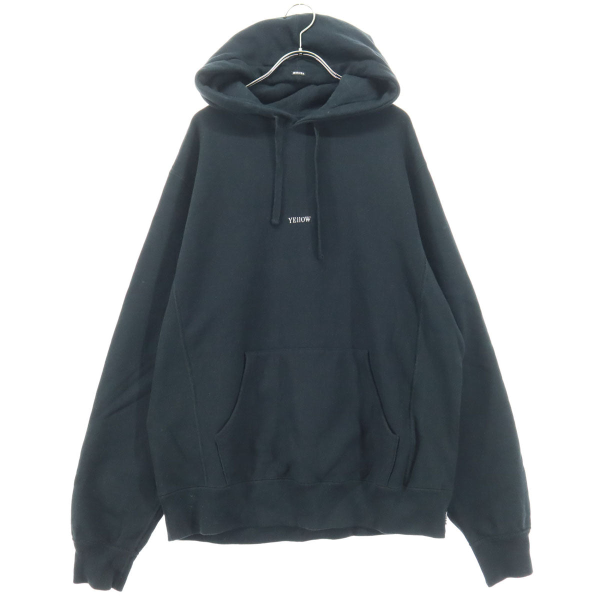 YELLO イエロ 日本製 裏起毛 英字 長袖 パーカー 3 ブラック メンズ