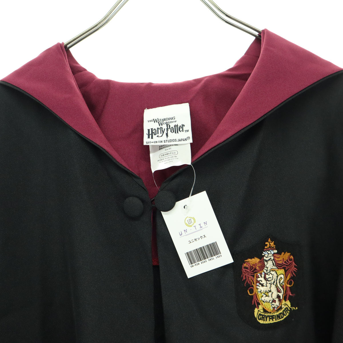 未使用 Harry Potter ハリーポッター 長袖 ローブ コート XS ブラック グリフィンドール メンズ