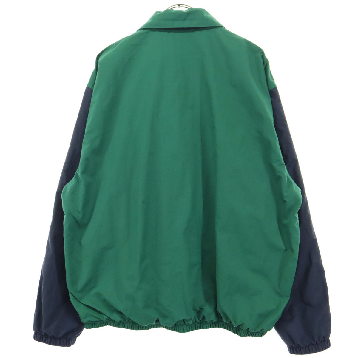 美品 adidas アディダス トレフォイルロゴ ツートンカラー 長袖 ナイロンジャケット L グリーン メンズ