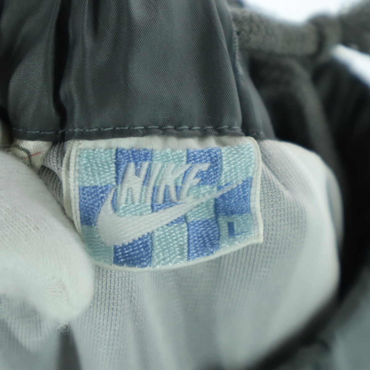 美品 NIKE ナイキ 80s ヴィンテージ 日本製 チェッカーフラッグタグ ロングパンツ L グレー メンズ