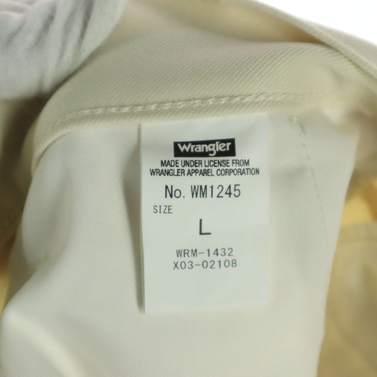 Wrangler ラングラー センタープレス テーパードパンツ L アイボリー ラッドパンツ メンズ