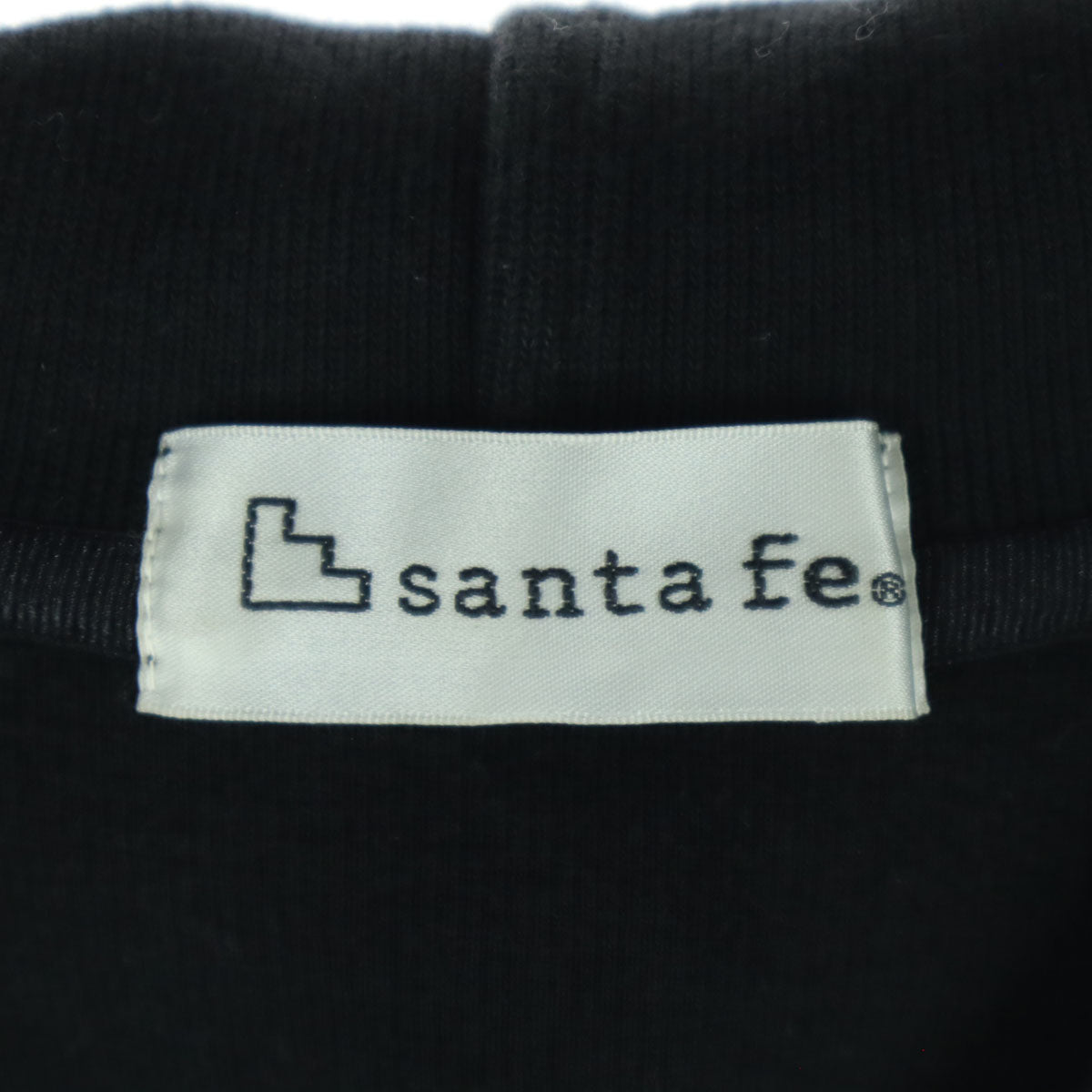 santa fe サンタフェ 日本製 刺繍 長袖 パーカー 50 ブラック メンズ