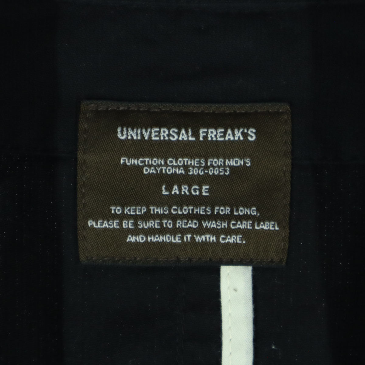 UNIVERSAL FREAK'S ユニバーサルフリークス 長袖 ジップジャケット L ブラック メンズ