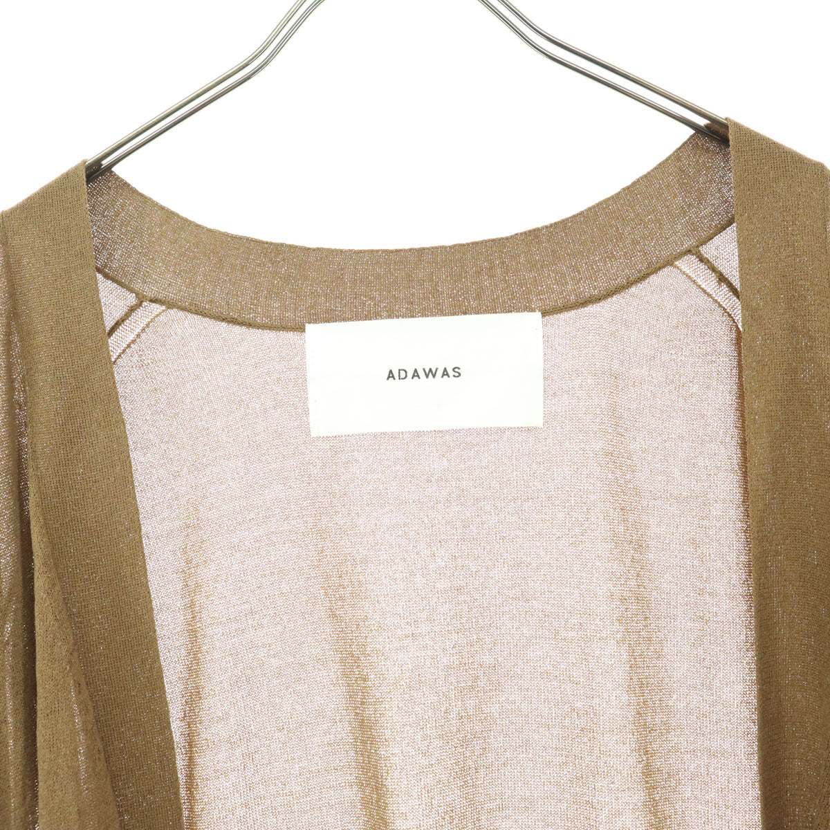 美品 ADAWAS アダワス 長袖 カーディガン F ブラウン レディース