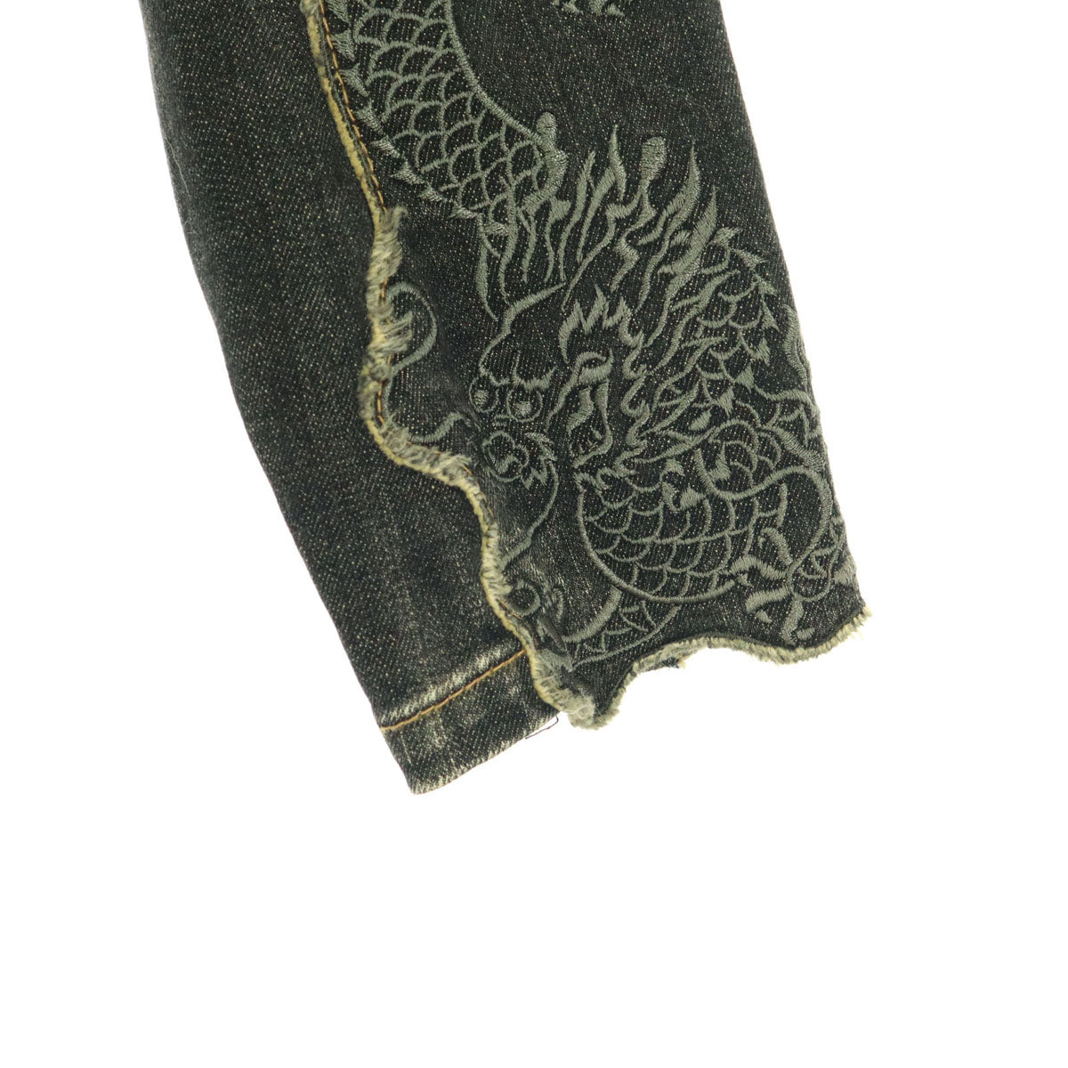 VIVIENNE TAM ヴィヴィアンタム 日本製 刺繍 長袖 デニムジャケット 0 グレー レディース