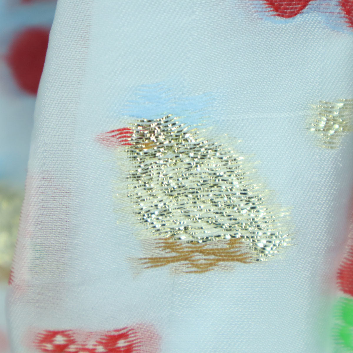 美品 yukiemon ユキエモン 日本製 総柄 ロング丈 スカート M ブルー レディース