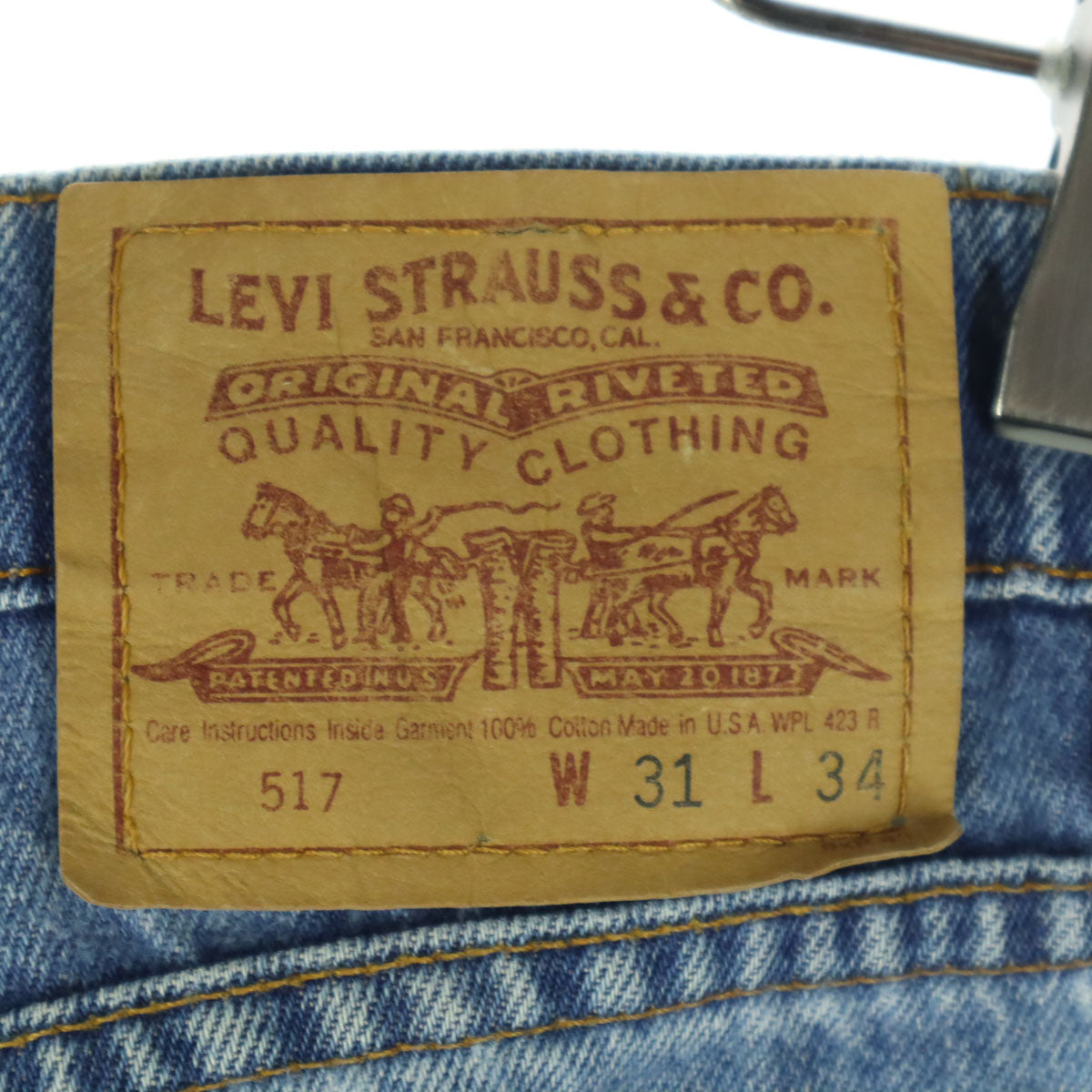Levi's リーバイス 90s 517 オールド USA製 ブーツカットデニムパンツ W31 ブルー フレアパンツ メンズ