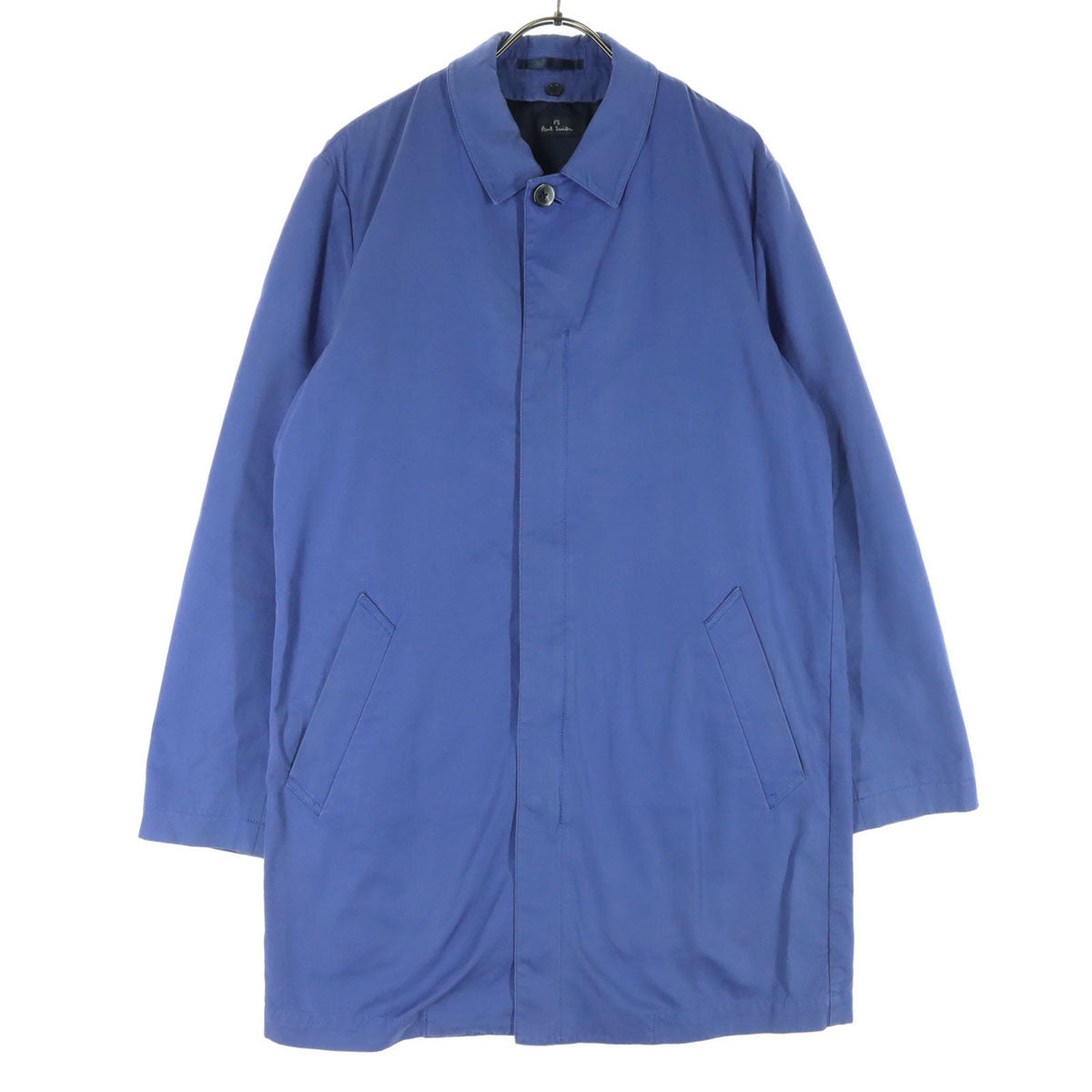 PS Paul Smith ピーエス ポールスミス 長袖 ロングコート L ブルー ライナー付属 メンズ