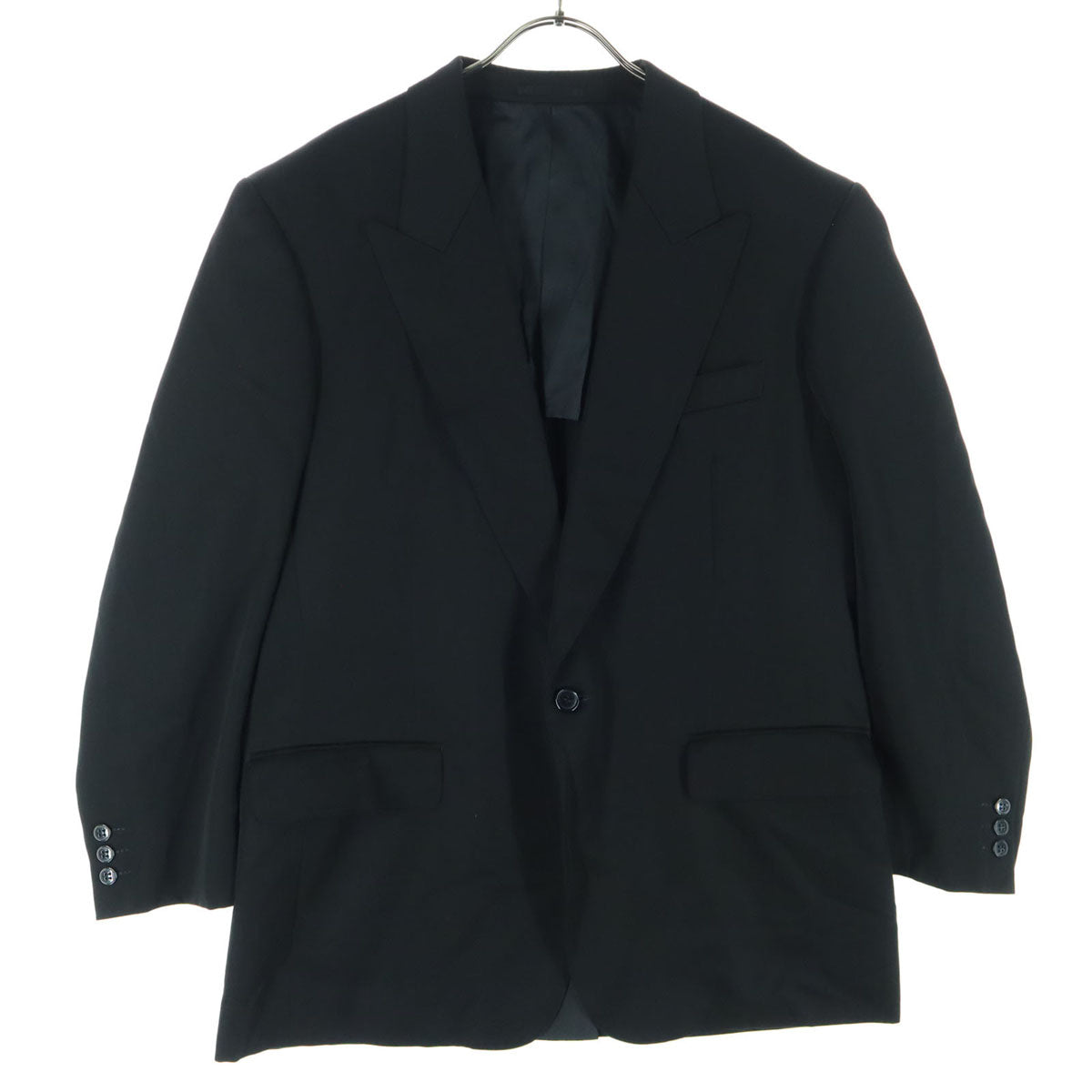 LANVIN classique ランバンクラシック 90s オールド 長袖 スーツジャケット R54-48 ブラック メンズ
