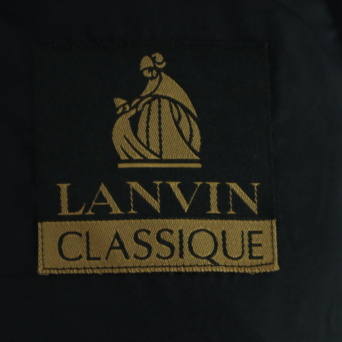 LANVIN classique ランバンクラシック 90s オールド 長袖 スーツジャケット R54-48 ブラック メンズ