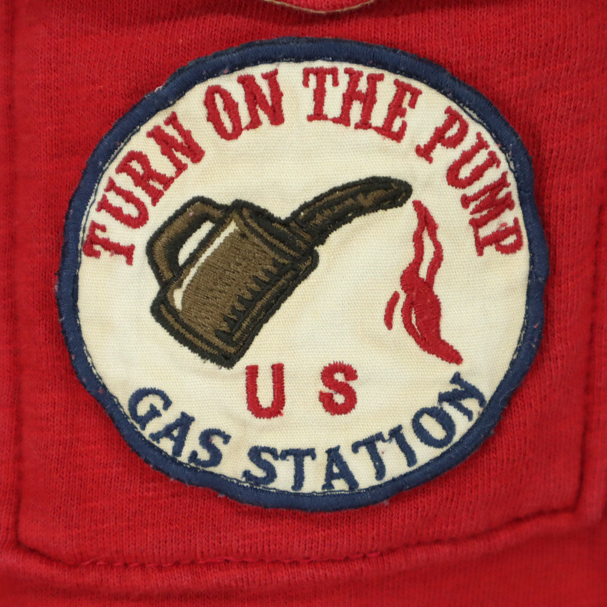 AVIREX アビレックス ワッペン 長袖 ジップパーカー L レッド メンズ