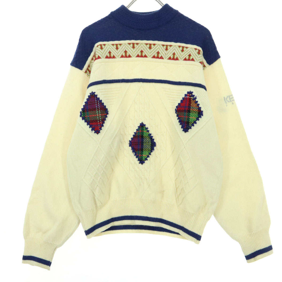 KENZO GOLF ケンゾーゴルフ 90s オールド 長袖 ニット 1 アイボリー メンズ