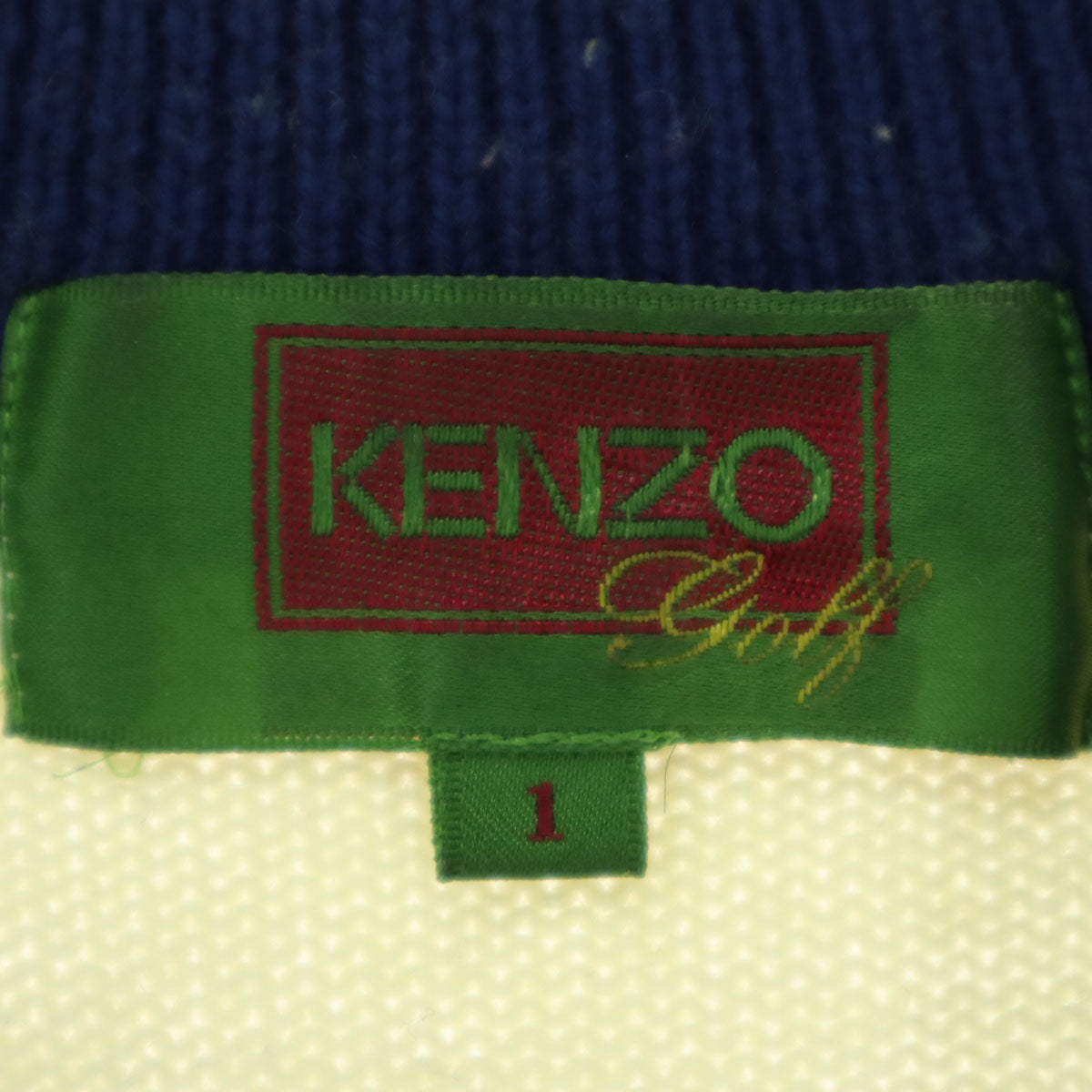 KENZO GOLF ケンゾーゴルフ 90s オールド 長袖 ニット 1 アイボリー メンズ