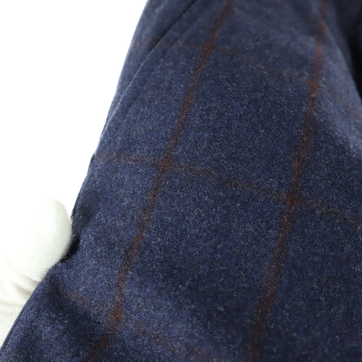 美品 VIGANO ヴィガーノ ストライプ柄 ウールパンツ 46 ネイビー メンズ