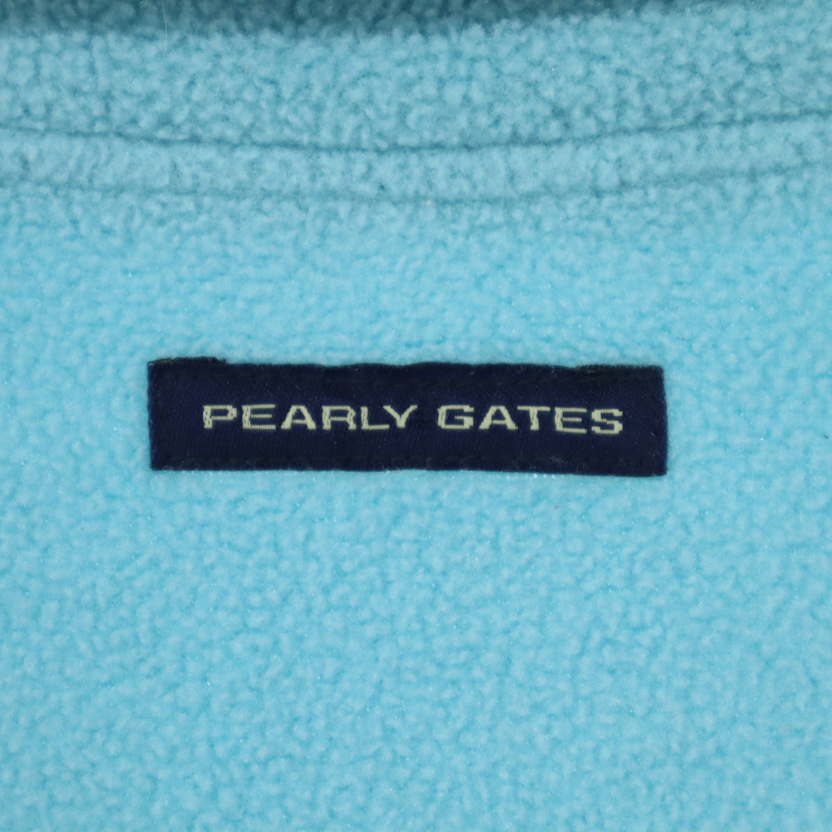 PEARLY GATES パーリーゲイツ POLARTEC 英字 長袖 ハーフジップ フリースジャケット 1 ライトブルー メンズ