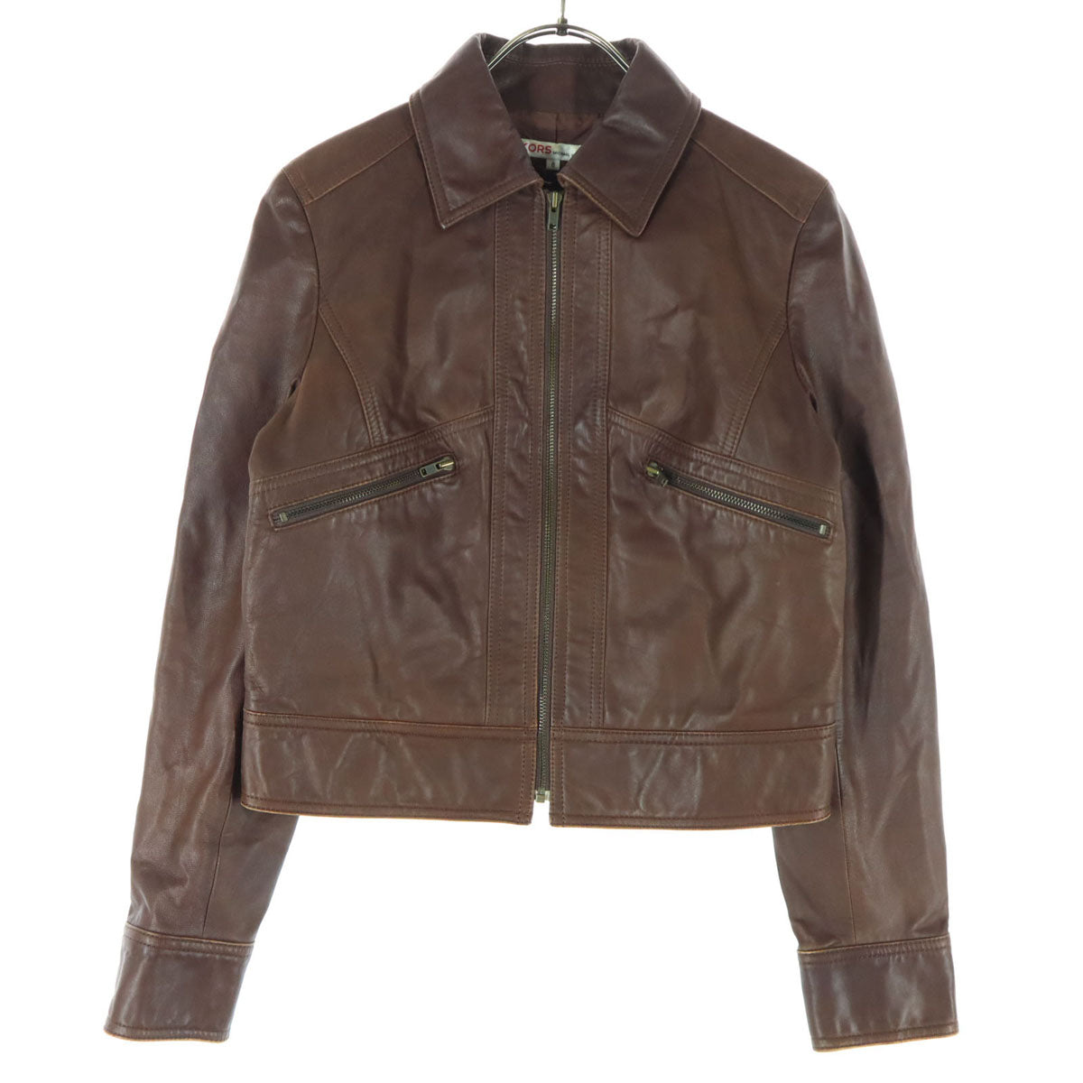 Michael Kors マイケルコース 長袖 レザージャケット 6 ブラウン レディース