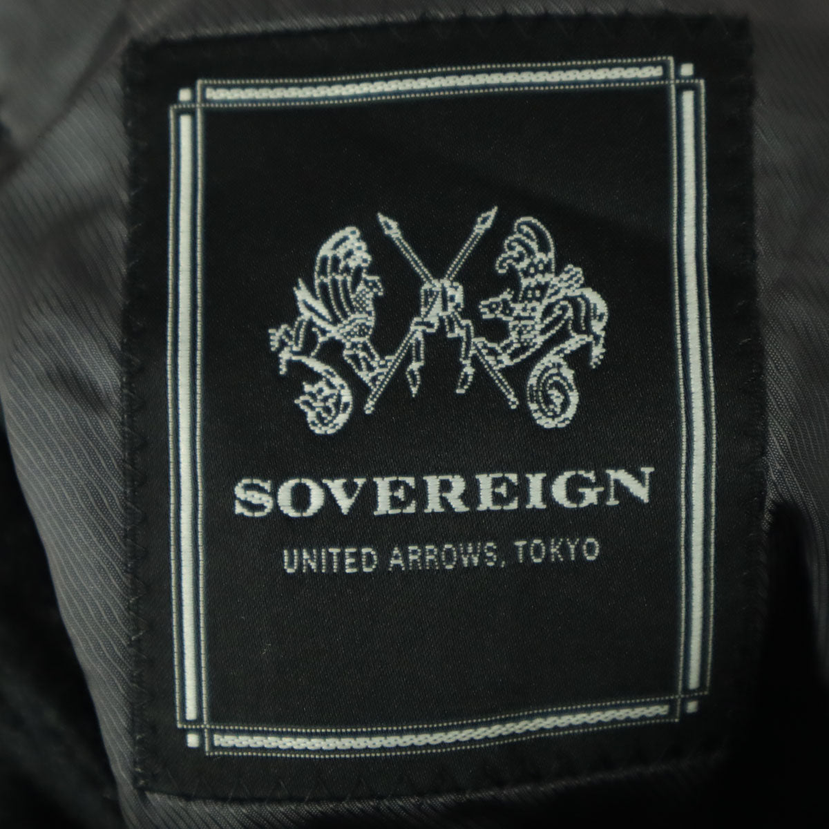 美品 SOVEREIGN ソブリン 長袖 チェスターコート 46 ブラック UNITED ARROWS ユナイテッドアローズ メンズ