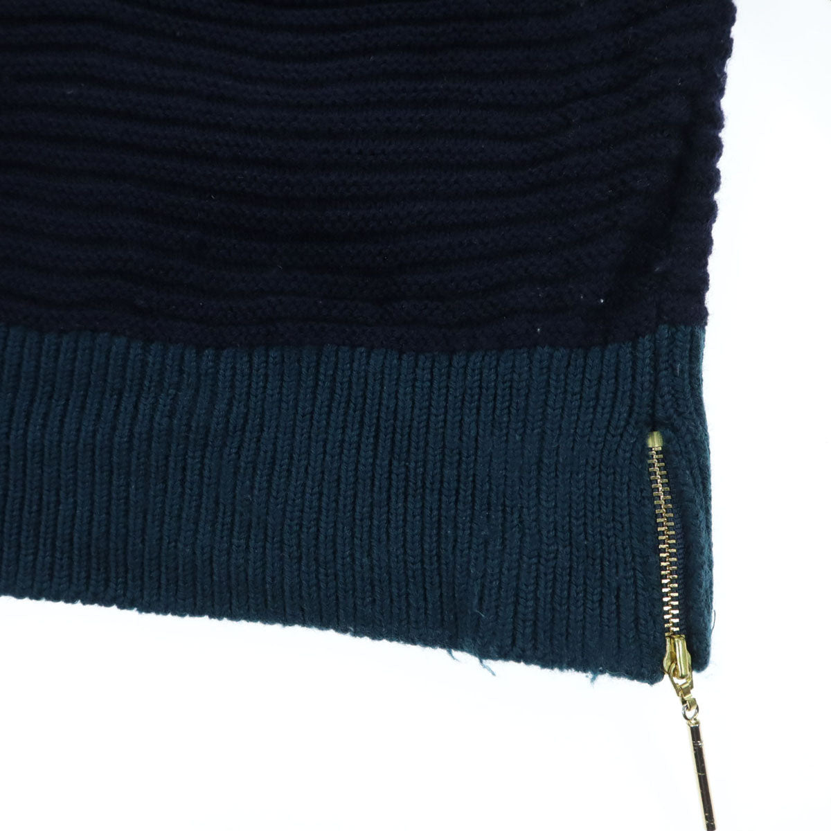 CULLNI クルニ 日本製 ボーダー柄 長袖 セーター 2 ネイビー レディース