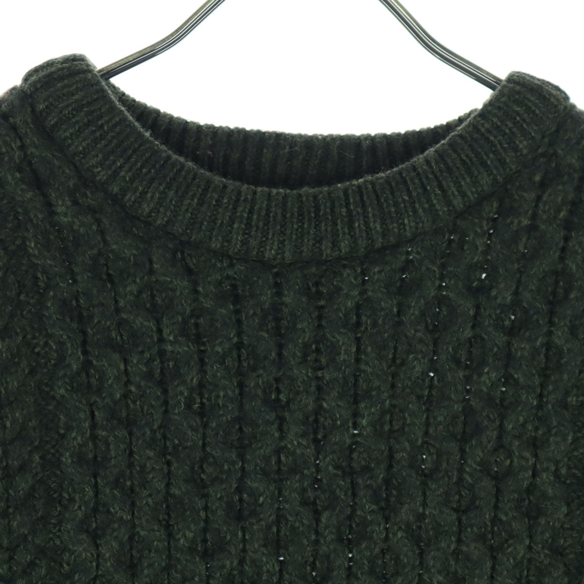 美品 BLARNEY Woollen Mills ウールブレンド 長袖 ニット L グリーン メンズ