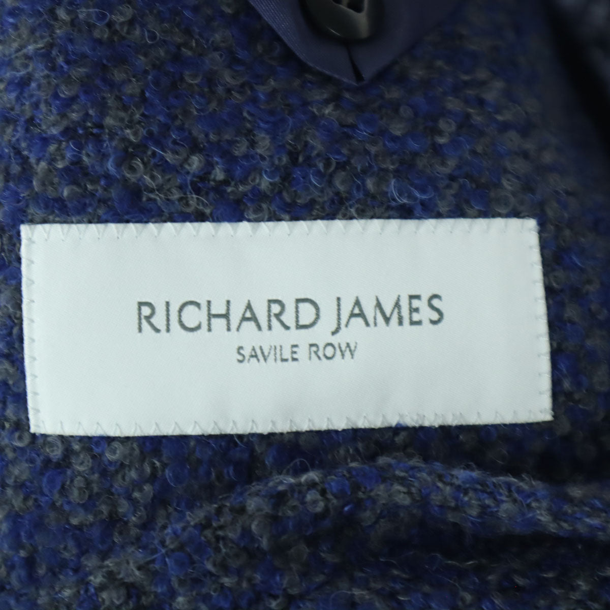 未使用 RICHARD JAMES リチャードジェームス ウールブレンド 長袖 テーラードジャケット 38A ブルー メンズ