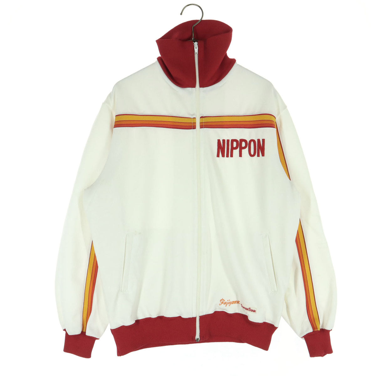 SUPER STAR スーパースター MIZUNO 美津野 刺繍 長袖 トラックジャケット O ホワイト ジャージ メンズ