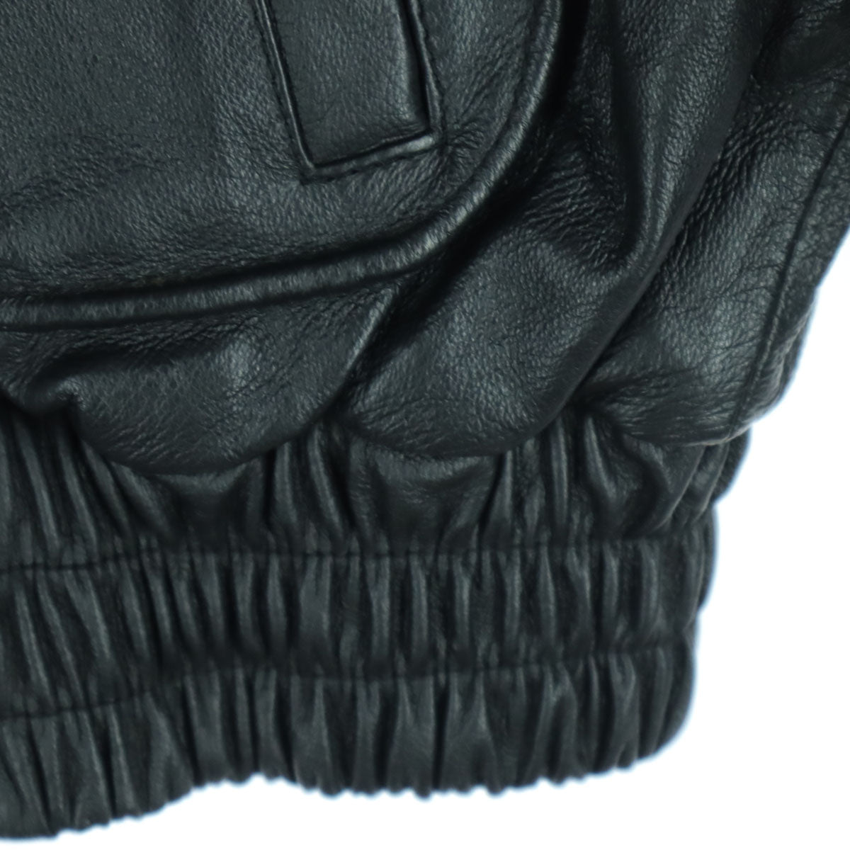 EPO CH エポック A-2タイプ 長袖 レザージャケット LL ブラック メンズ